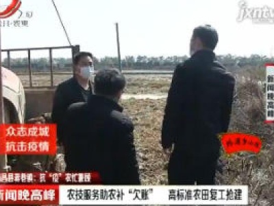 【众志成城 抗击疫情】南昌县蒋巷镇·抗“疫”农忙兼顾：农技服务助农补“欠账” 高标准农田复工抢建