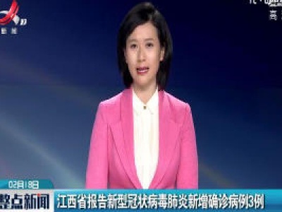 江西省报告新型冠状病毒肺炎新增确诊病例3例