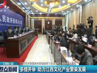 【江西召开新冠肺炎疫情防控工作第二十二场新闻发布会】多措并举 助力江西文化产业繁荣发展