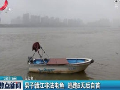 吉安：男子赣江非法电鱼 逃跑6天后自首