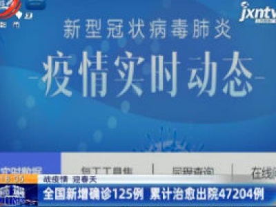 【战疫情 迎春天】全国新增确诊125例 累计治愈出院47204例