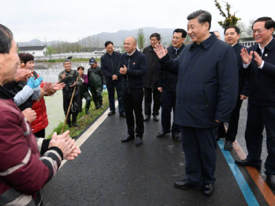 习近平在浙江省安吉县考察