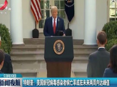 特朗普：美国新冠病毒感染者病亡率或在未来两周内达峰值