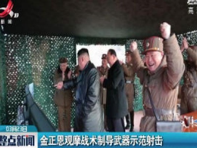 金正恩观摩战术制导武器示范射击