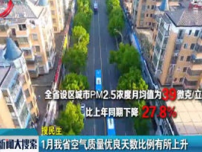 1月我省空气质量优良天数比例有所上升 