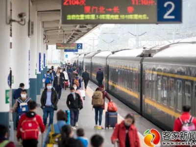 南铁实行新的列车运行图 赣州西站将开通至长沙南高铁