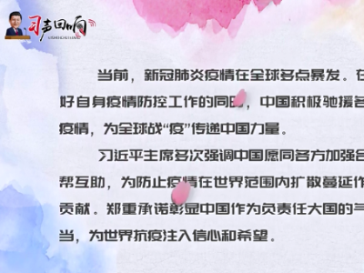 习声回响｜携手抗疫、共克时艰 凝聚全球战胜疫情强大合力
