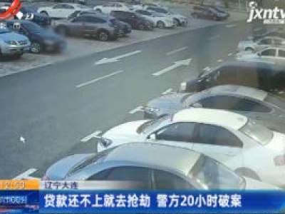 辽宁大连：贷款还不上就去抢劫 警方20小时破案