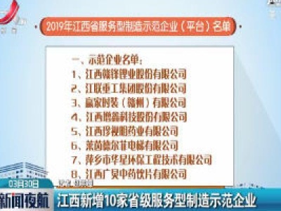 江西新增10家省级服务型制造示范企业
