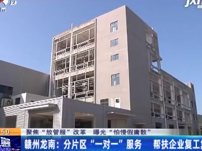 【聚焦“放管服”改革 曝光“怕慢假庸散”】赣州龙南：分片区“一对一”服务 帮扶企业复工复产