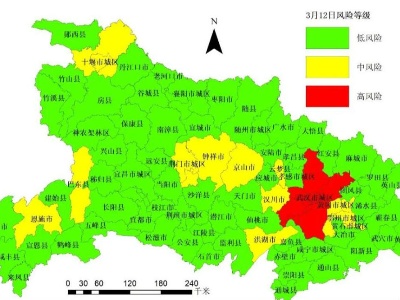 湖北发布全省疫情风险等级:除武汉外其他市县均为中低风险