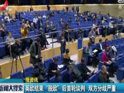 英欧结束“脱欧”后首轮谈判 双方分歧严重