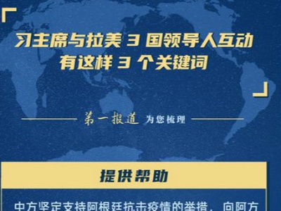 第一报道 | 习主席与拉美3国领导人互动，有这样3个关键词