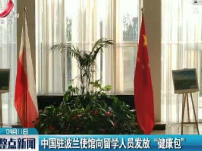 中国驻波兰使馆向留学人员发放“健康包”