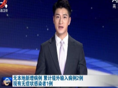 无本地新增病例 累计境外输入病例2例 现有无症状感染者1例