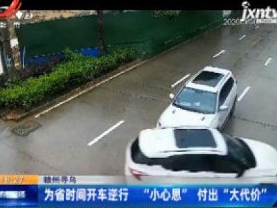 赣州寻乌：为省时间开车逆行  “小心思”付出“大代价”
