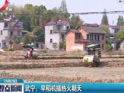 武宁：早稻机插热火朝天