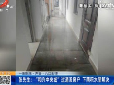【一追到底·声音】九江彭泽·张先生：“和兴中央城”过道没窗户 下雨积水望解决