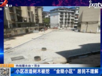 【热线曝光台】萍乡：小区改造树木被挖 “金陵小区”居民不理解