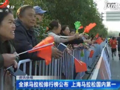 全球马拉松排行榜公布 上海马拉松国内第一