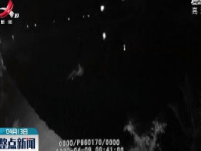 寻乌：男子夜间行车 不慎驶入池塘