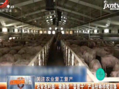 【关注农业复工复产】农业农村部：猪肉等“菜篮子”产品价格持续回落