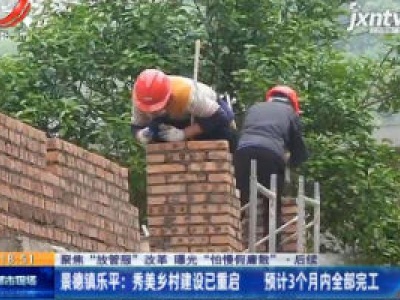 【聚焦“放管服”改革 曝光“怕慢假庸散”·后续】景德镇乐平：秀美乡村建设已重启 预计3个月内全部完工