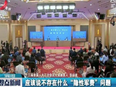 【关注全国两会】张业遂：中国不存在“隐性军费”问题