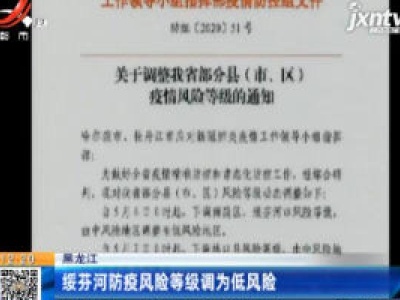黑龙江：绥芬河防疫风险等级调为低风险