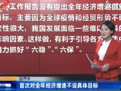 【@两会】首次对全年经济增速不设具体目标