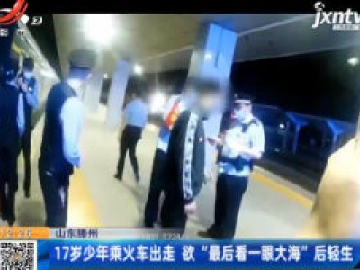 山东滕州：17岁少年乘火车出走 欲“最后看一眼大海”后轻生