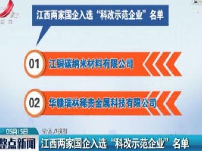 江西两家国企入选“科改示范企业”名单