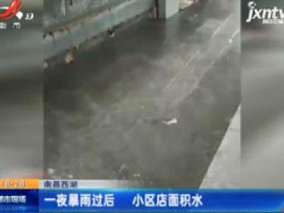 南昌西湖：一夜暴雨过后 小区店面积水