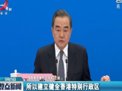 【关注全国两会】王毅谈中央政府推进香港国家安全立法
