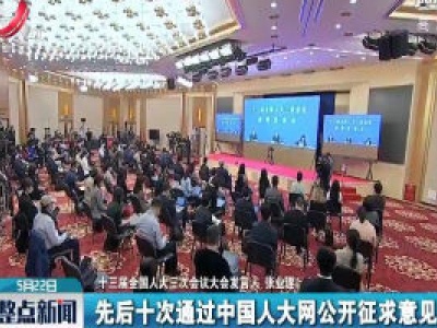 【关注全国两会】民法典草案共7编 累计征求意见建议超百万