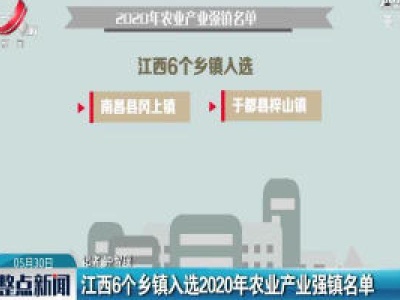 江西6个乡镇入选2020年农业产业强镇名单