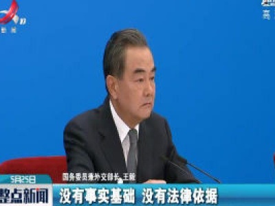【关注全国两会】王毅：所谓针对中国的“滥诉”是“三无产品”