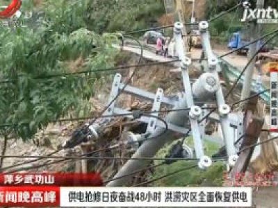 萍乡武功山：供电抢修日夜奋战48小时 洪涝灾区全面恢复供电