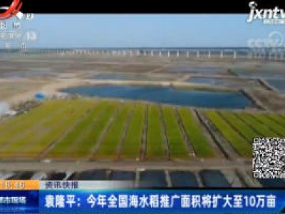 袁隆平：2020年全国海水稻推广面积将扩大至10万亩