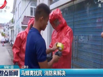 上饶：马蜂窝扰民 消防来解决