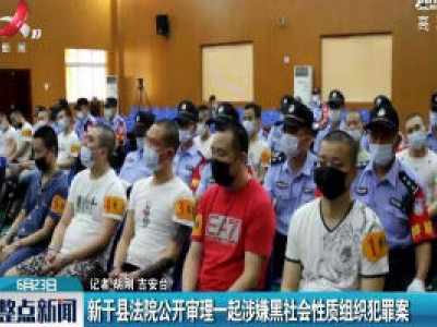 新干县法院公开审理一起涉嫌黑社会性质组织犯罪案