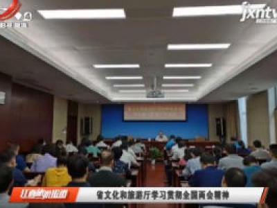 江西省文化和旅游厅学习贯彻全国两会精神
