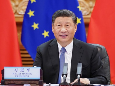习近平会见欧洲理事会主席米歇尔和欧盟委员会主席冯德莱恩