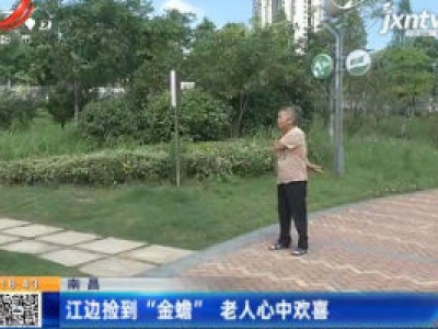 南昌：江边捡到“金蟾” 老人心中欢喜