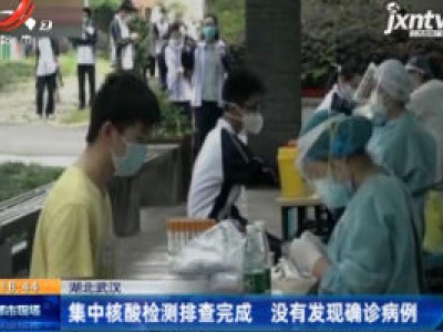 湖北武汉：集中核酸检测排查完成 没有发现确诊病例