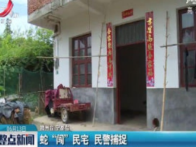 赣州：蛇“闯”民宅 民警捕捉