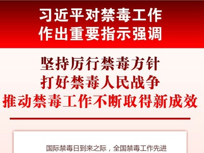 习近平对禁毒工作作出重要指示强调 坚持厉行禁毒方针 打好禁毒人民战争 推动禁毒工作不断取得新成效