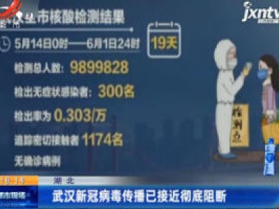 湖北：武汉新冠病毒传播已接近彻底阻断