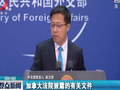 外交部：加拿大在孟晚舟事件中扮演了美方帮凶的角色