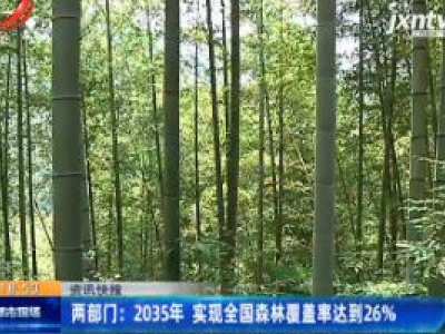 两部门：2035年 实现全国森林覆盖率达到26%